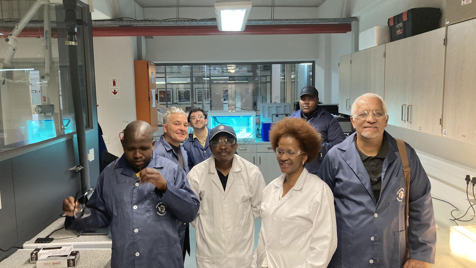 Teachers in lab